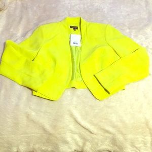Top Shop Open, Cropped Yellow Blazer